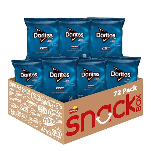 Miniatura 14 de Doritos Chips de tortilla saborizados, queso nacho reducido en grasa, 1 onza (paquete de 72)