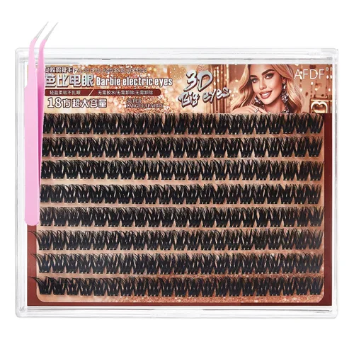 Miniatura 4 de Extensión de Pestañas DIY Efecto 3D Natural Individual 9/11/12mm Pestañas 80 Racimos Pestañas de Volumen Set Mixto, Extensión de Pestañas Caseras