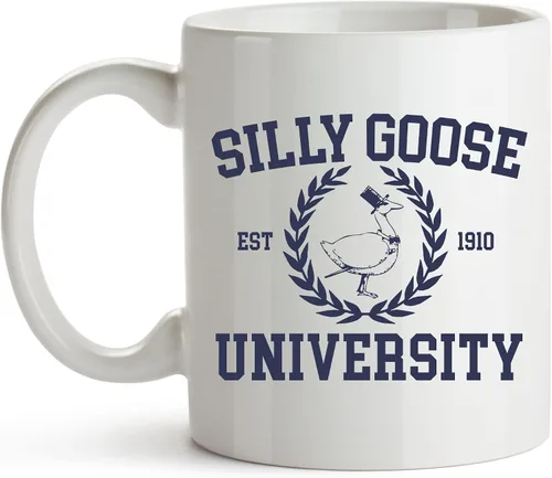 Miniatura 7 de YouNique Designs Silly Goose University - Taza de café de 11 onzas, regalos para papá de parte de la hija, regalos de elefante blanco para adultos