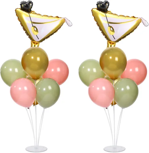 Miniatura 36 de Kit de soporte para globos de fiesta de fútbol 2 juegos con 2 globos de rugby de aluminio tipo bola, centro de mesa temático de fútbol para mesas