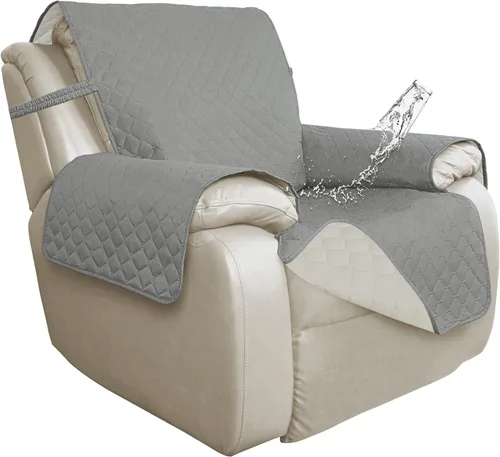 Miniatura 45 de ISSUNTEX Fundas de sofá de dos plazas con doble protección 100% impermeables para sala de estar, fundas para sofá de 2 cojines, protector de muebles