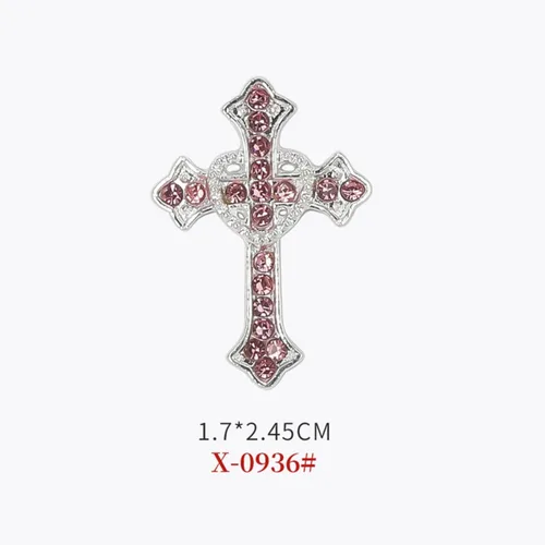 Miniatura 3 de 10 dijes de cruz retro para uñas, diamantes de imitación de aleación, dijes de cruz punk gótico, suministros de arte de uñas para decoración de uñas