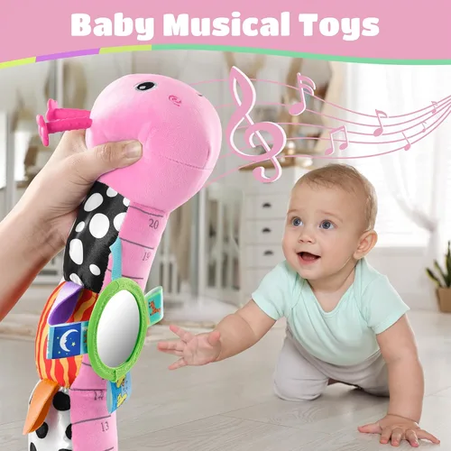Miniatura 8 de AWOTOY Juguetes para Bebés de 6-12 Meses Oruga Musical Juguetes para Infantes Animales de Peluche 0-3-6 Meses Dentición Tiempo Boca Abajo Juguetes