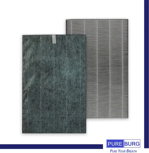 Miniatura 3 de PUREBURG Juego de filtros de repuesto compatibles con purificador de aire Sharp KC-850U y KC-C100U PlasmaCluster H13 HEPA + carbón activado + filtro