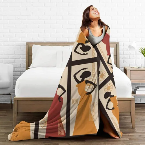 Miniatura 5 de Ouqiuwa Hermosa manta vintage para mujeres afroamericanas, manta de franela de microfibra de felpa de 40 x 30 pulgadas para cama, sofá, campamento