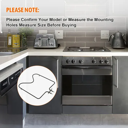 Miniatura 6 de Elemento calefactor para horno sustituye a Y04000066 (paquete de 1)