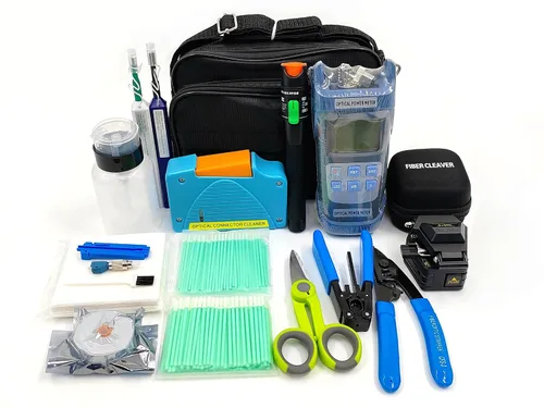 Miniatura 10 de Kit de terminación de fibra - Localizador visual de fallas de 18.6 mi, kit de herramientas de fibra óptica FTTH para ingeniería CATV, cuchilla