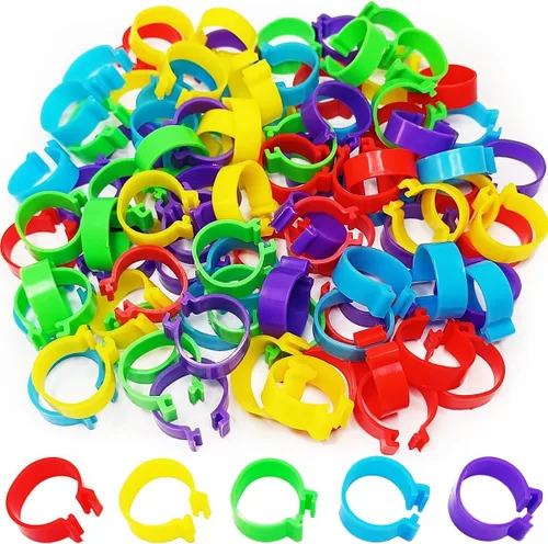 Miniatura 9 de 200Pcs 8mm Bandas para piernas de Coturnix y codorniz bebé Bandas para piernas de pollo Bandas para piernas de paloma Anillos para piernas de pollo