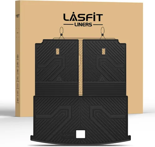 Miniatura 22 de LASFIT - Tapete de carga 3D para maletero de Volkswagen VW2018-2024 (ajuste 5 asientos), protección para todo tipo de clima, tapete de TPE de alta