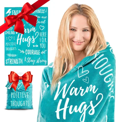 Miniatura 9 de EasyFluffy Manta de Recuperación para Hombres y Mujeres - Manta Curativa Súper Suave con Palabras Inspiradoras - Regalos de Pronta Recuperación