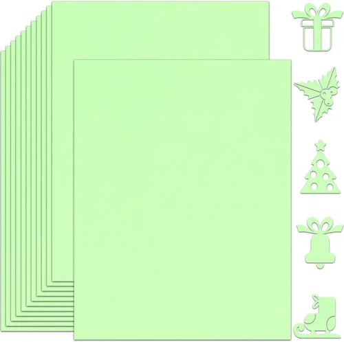 Miniatura 10 de 25 hojas de papel de cartulina azul claro 8.5'' x 11'', 250 g/m²/92 lb papel grueso para álbum de recortes, invitaciones, impresión y tarjetas