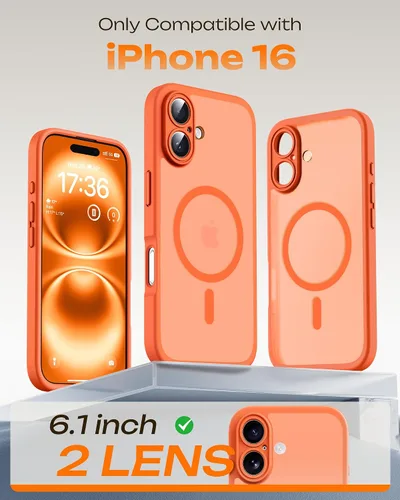 Miniatura 843 de TOCOL Funda para iPhone 11, compatible con Magsafe, protección completa de cámara, imanes integrados, protección contra caídas, funda translúcida