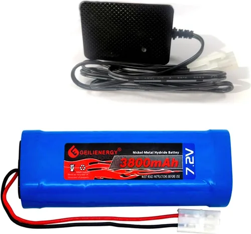 Miniatura 8 de Paquete de baterías OXWINOU de 7.2V 3800mAh, batería plana NiMH de alta capacidad, batería de repuesto para automóvil RC, camión RC, tanque