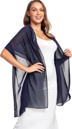 Miniatura 22 de Chales/mantones de gasa suave para vestidos, accesorios de mujer