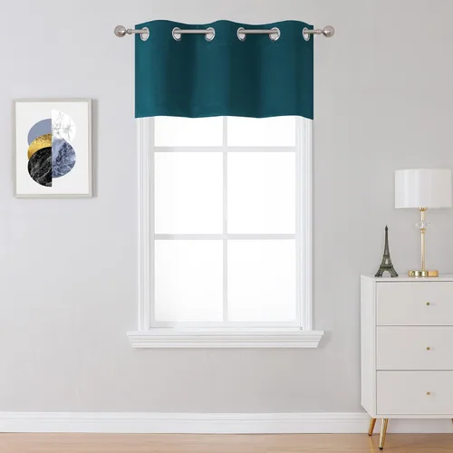 Miniatura 10 de SeeGlee Coffer - Cortina opaca con ojales en la parte superior, color marrón, cortinas con aislamiento térmico para cocina