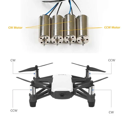 Miniatura 3 de Drone 8520 Motores sin núcleo CW CCW Motor compatible con DJI Ryze Tello 720P Cámara FPV RC Quadcopter, 2 pares