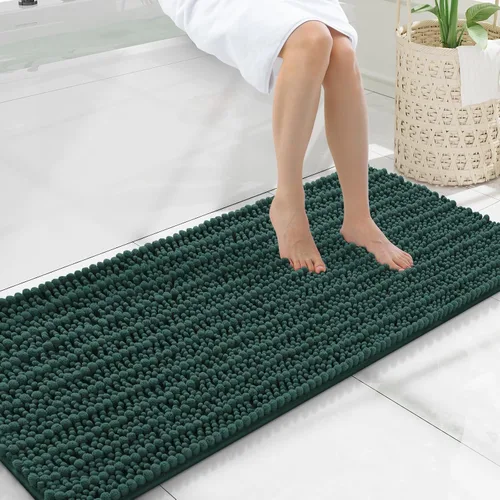 Miniatura 73 de Smiry Alfombras de Baño 24x16 pulgadas, Alfombras de Baño de Chenilla Extra Suaves y Absorbentes, Respaldo de Goma Antideslizante, Lavable a Máquina