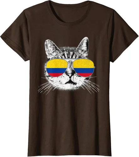 Miniatura 19 de Camisa de bandera de Colombia, orgullo colombiano, gato, hombres, mujeres, niños, camiseta de regalo
