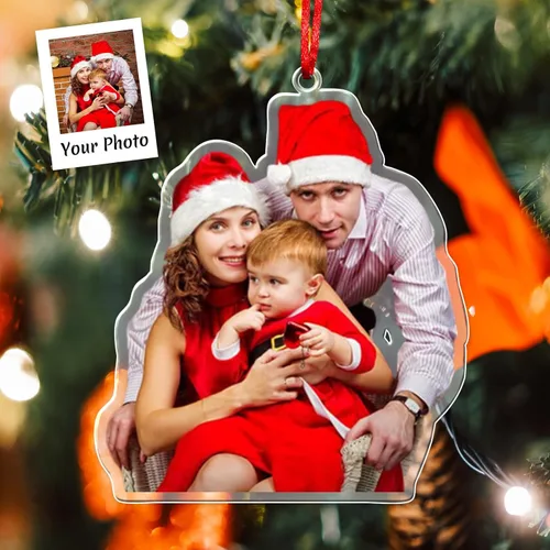Miniatura 7 de Adornos de Navidad de renos 2021, con texto personalizable, familia de 3