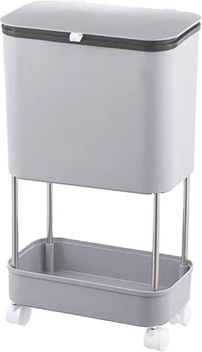 Miniatura 9 de Papelera extraíble de compost para cocina, compostador, papelera extraíble para cocina del hogar, papelera multifuncional en capas, papelera Naranja