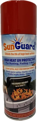 SUNGUARD El espray satinado transparente con protección UV de calor extremo alto (hasta 2000 °F) evita la oxidación, la decoloración del color,