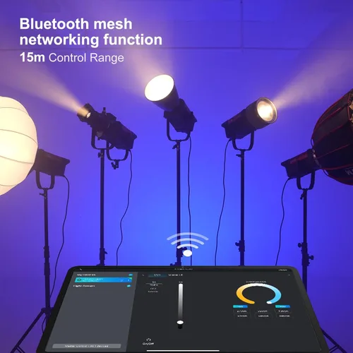 Miniatura 5 de GVM 300W Luz de Vídeo LED, 221950lux/1m, Kit de Iluminación de Fotografía ARO SD300B con Control por Aplicación, Luz de Estudio de 2700K-6800K Kit