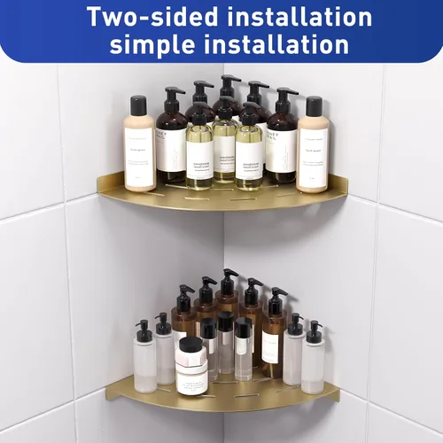 Miniatura 3 de Estantes esquineros para ducha, capacidad de carga, 40 libras, estante de acero inoxidable 304 para ducha, no se oxida, estante de esquina de ducha