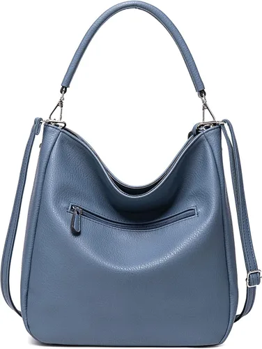 Miniatura 3 de DAVIDJONES - Bolso tipo Hobo de piel sintética suave para mujer, bolso cruzado mediano, bolso de hombro con asa superior, Bolso Hobo clásico simple
