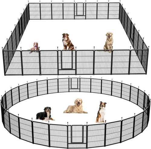 Miniatura 16 de Corralito para perros, valla portátil para perros al aire libre, corralito para perros grandes, medianos y pequeños, vallas para perros