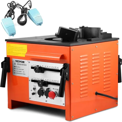 Miniatura 10 de Happybuy Dobladora de barras de refuerzo hidráulica eléctrica, dobladora eléctrica portátil de 900 W, dobladora de hasta 5/8 pulgadas #5 0.157-0.630
