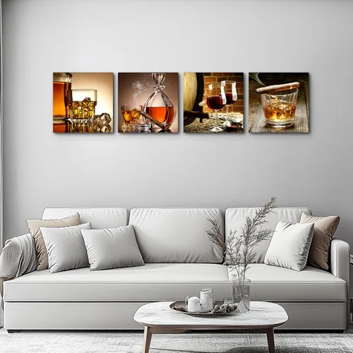 Miniatura 3 de hyidecorart Lienzo decorativo de pared para cocina, comedor, decoración de pared, bodegón, copa de vino, pintura de pared, listo para colgar
