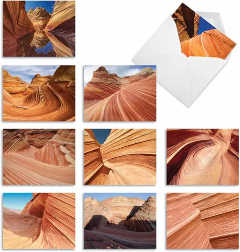 Miniatura 12 de The Best Card Company - Caja de 10 tarjetas para todas las ocasiones en blanco (4 x 5.12 pulgadas) - Tarjetas de paisaje panorámico surtidas