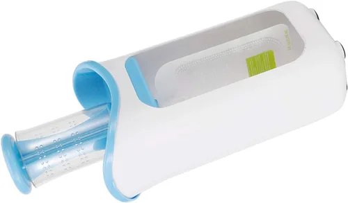 Miniatura 2 de Oumefar Exprimidor de puré de frutas con 10 bolsas de compresión DIY Squeeze Station para alimentos (azul)