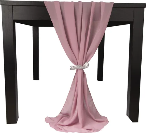 Miniatura 6 de Camino de mesa de gasa de 10 pies, 27 x 120 pulgadas, romántica tela transparente para decoraciones de boda, baby shower, fiesta de cumpleaños