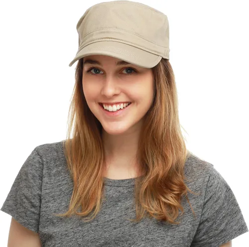 Miniatura 50 de The Hat Depot Cadet Military Army - Gorra de béisbol de algodón lavado con teñido anudado y algodón lavado básico y desgastado, gorra de algodón