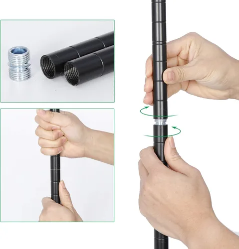 Miniatura 3 de ZenStyle Estantería de almacenamiento ajustable de 4 estantes, estante de alambre organizador de acero resistente, estante de almacenamiento