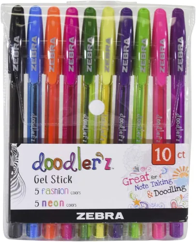 Miniatura 7 de Zebra Pen Doodler'z 41960 - Bolígrafo de tinta en gel, colores surtidos, 0.039 pulgadas, 60 unidades (41960)