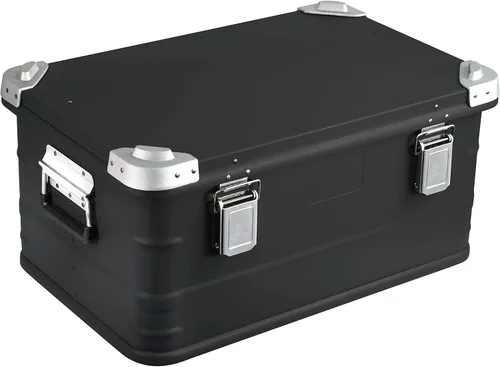 Miniatura 19 de Eylar Caja de almacenamiento de aluminio cruzada para Overland, baúl, estuche de carga de metal, caja de almacenamiento (combo de 4 piezas, negro)