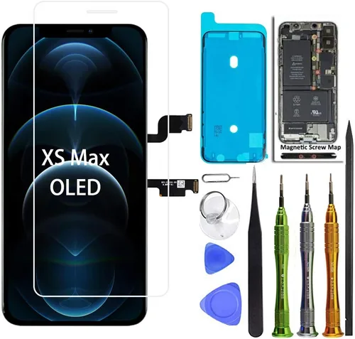 Reemplazo de pantalla OLED suave para iPhone Xs Max de 6.5 pulgadas [no LCD], pantalla táctil 3D, kit de reparación de digitalizador con