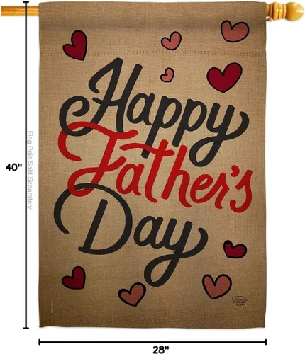Miniatura 5 de Bandera de casa con texto en inglés «Happy Father's Day House Flag» «Feliz Día del Padre», pancarta para colgar en la pared, para el hogar, césped