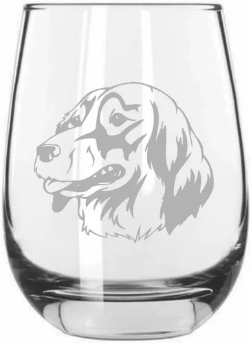 Miniatura 295 de Sakhalin Husky Dog - Copa de vino grabada personalizada de 15.25 onzas sin tallo