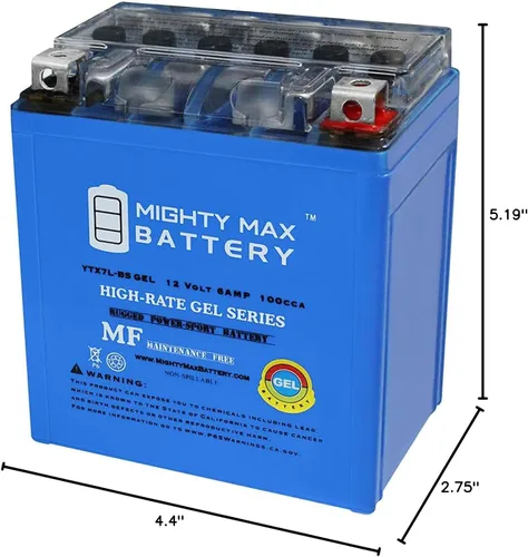 Miniatura 9 de Mighty Max Battery Reemplazo de batería de 12V 6AH 100CCA para XTAX7L-BS, 7L-BS