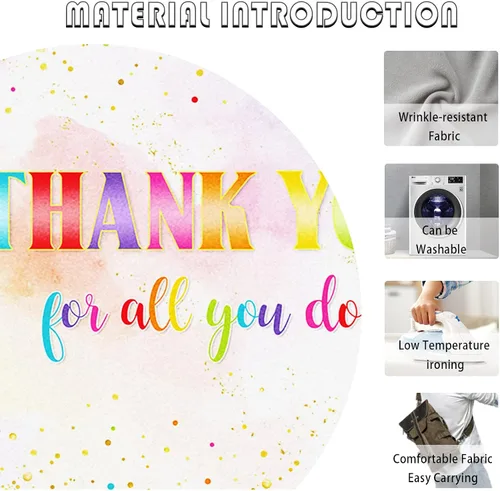 Miniatura 6 de AIBIIN Telón de fondo de 7 x 5 pies con texto en inglés "We Truly Appreciate You", decoración de fiesta con texto en inglés "Thank for All You Do