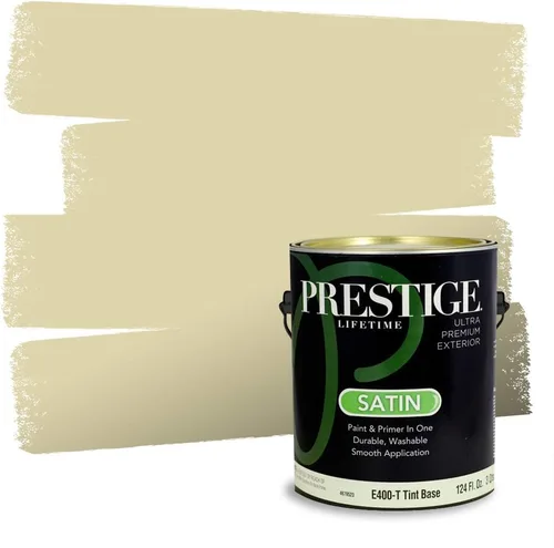 Miniatura 81 de Prestige Paints - Pintura exterior e imprimación en uno, 1 galón, plano, compatibilidad comparable con el color menta «Whipped Mint» de Behr