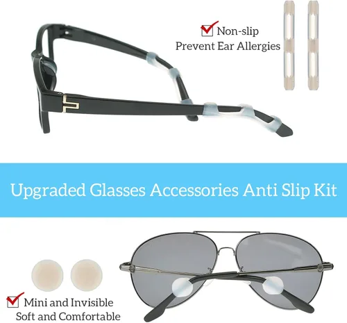 Miniatura 7 de Kit de reparación de lentes de ojo, kit de reparación de lentes mejorado con tornillos (oro y plateado), destornillador de anteojos 5 en 1
