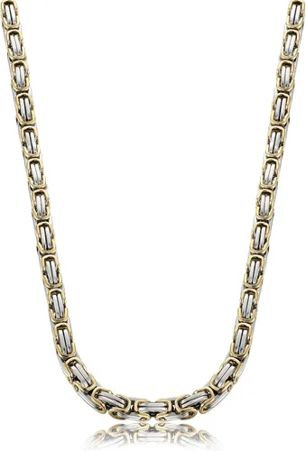 Miniatura 3 de Jstyle Collar de cadena de acero inoxidable para hombre Pulsera bizantina para hombre Juego de joyas para hombre de 85 pulgadas y 2224 pulgadas