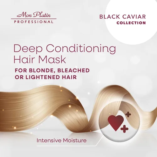 Miniatura 3 de Mascarilla para el cabello rubio caviar negro, tratamiento hidratante intensivo para cabello rubio, decolorado o tratado con color, fórmula Negro