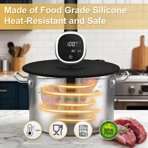 Miniatura 4 de Sous Vide - Tapas de silicona de precisión para cocinar hasta 11 ollas, compatible con cocinas de precisión Anova/Joule/Inkbird Culinary Sous Vide