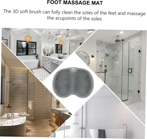 Miniatura 8 de Healifty 1 limpiador sin pies para baño, ducha, almohadilla multifuncional de limpieza de pies, diseño de TPE para espalda y masaje cómodos