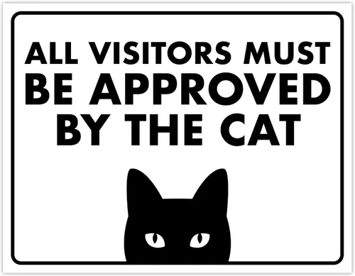 Miniatura 47 de Señal de Gato de 24 Horas de Vigilancia Felina de Premises Under 24 Hour - Cartel de gato divertido, metal, 8 x 12 pulgadas, letreros de gato